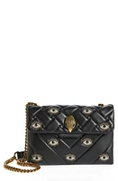 Kurt Geiger London Medium Kensington Eye Quilted Leather Convertible Crossbody Bag in Charcoal at Nordstrom