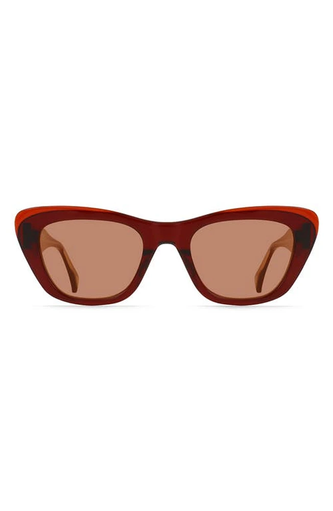 RAEN Kimma 52mm Polarized Cat Eye Sunglasses in Cranberry/Spritz at Nordstrom