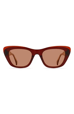 RAEN Kimma 52mm Polarized Cat Eye Sunglasses in Cranberry/Spritz at Nordstrom