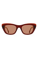 RAEN Kimma 52mm Polarized Cat Eye Sunglasses in Cranberry/Spritz at Nordstrom