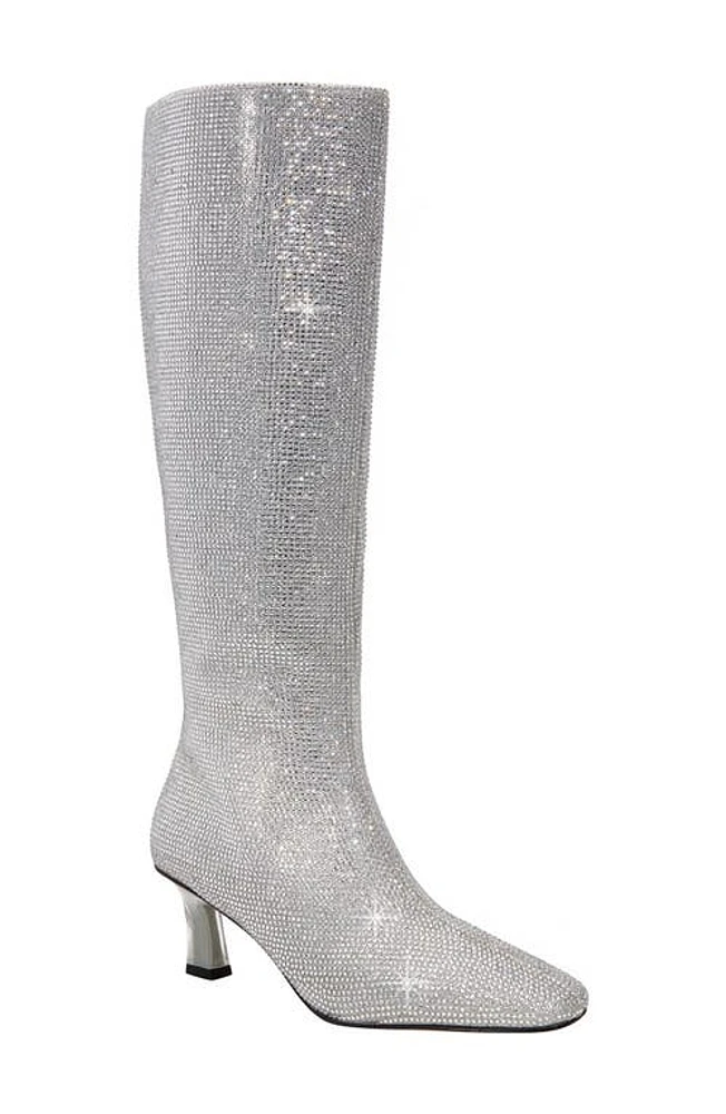 Katy Perry The Zaharrah Knee High Boot in Silver Multi at Nordstrom, Size 7