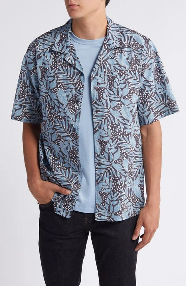 7 For All Mankind Botanical Print Camp Shirt at Nordstrom,