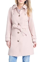 Sanctuary Single Breasted Hooded Water Resistant Trench Coat at Nordstrom,