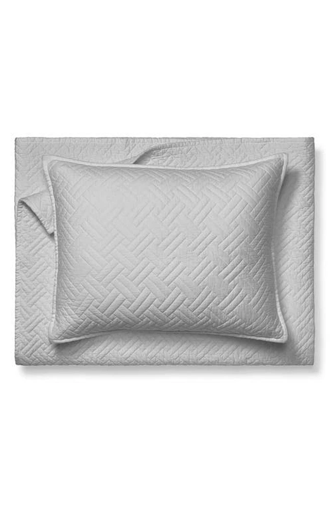 Boll & Branch Heritage Organic Cotton Quilt & Sham Set in Pewter at Nordstrom