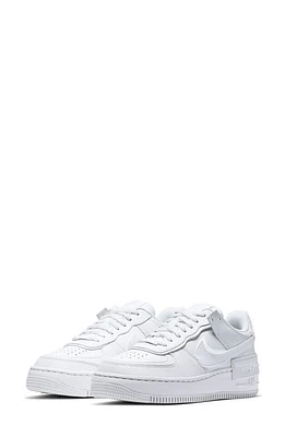 Nike Air Force 1 Shadow Sneaker White/White/White at Nordstrom,