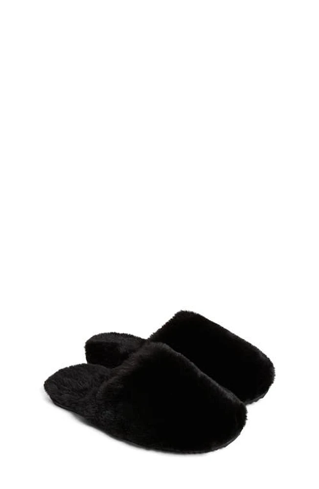 Apparis Melody Faux Fur Slide Slipper in Noir at Nordstrom, Size 11 M