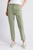 Treasure & Bond Frayed Ankle Straight Leg Utility Pants at Nordstrom,