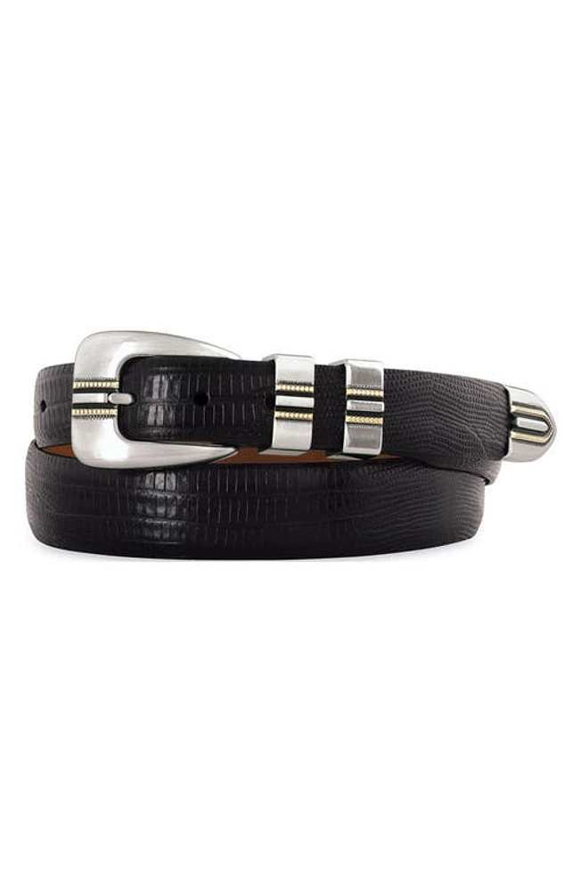 Johnston & Murphy Leather Belt Black at Nordstrom,