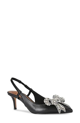 Kurt Geiger London Belgravia Bow Slingback Pointed Toe Pump Black at Nordstrom,