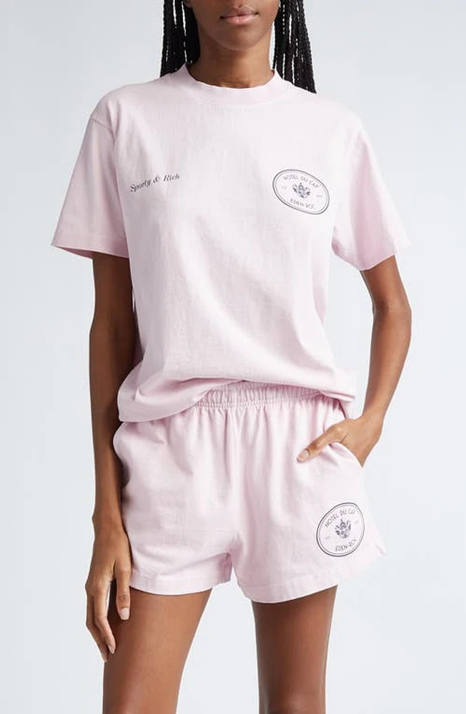 Sporty & Rich Hotel du Cap Cotton Graphic T-Shirt Eden Pink at Nordstrom,