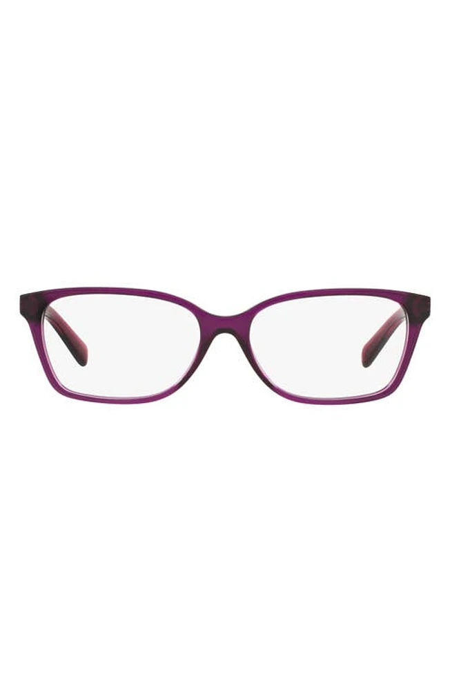 Michael Kors 54mm Square Optical Glasses in Purple at Nordstrom