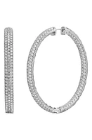 Bony Levy Diamond Inside Out Hoop Earrings in 18K White Gold at Nordstrom