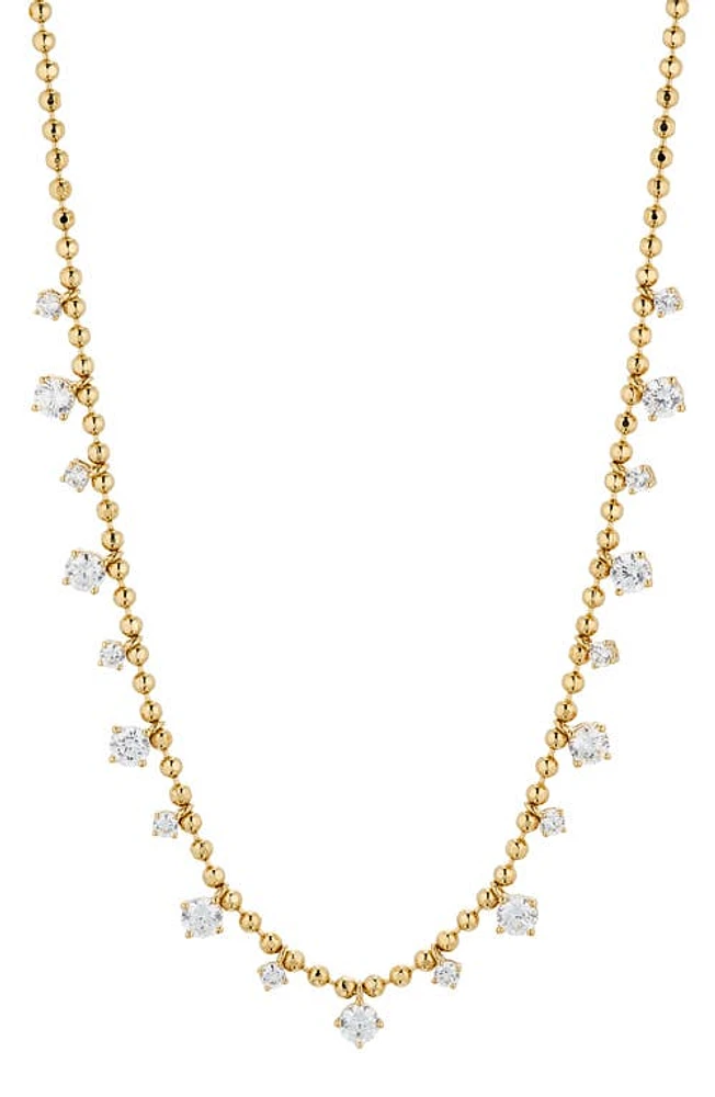 Nadri Twilight Cubic Zirconia Shaky Ball Chain Necklace in Gold at Nordstrom