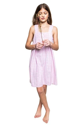 Petite Plume Kids' Gingham Nightgown Pink Multi at Nordstrom,