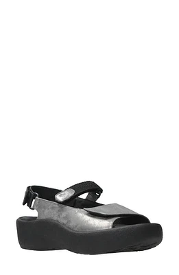 Wolky Jewel Slingback Platform Sandal Grey Nubuck at Nordstrom,