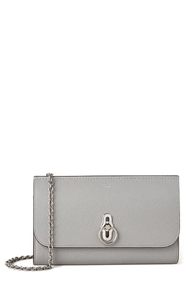 Mulberry Small Amberley Leather Clutch in Pale Grey at Nordstrom