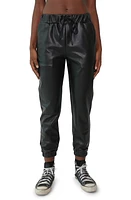 Electric & Rose Downtown Faux Leather Joggers Onyx at Nordstrom,