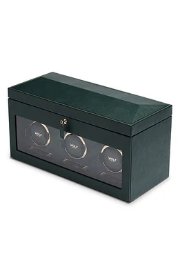 WOLF British Racing Green Triple Watch Winder & Case at Nordstrom