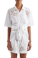 Isabel Marant Bilya Eyelet Button-Up Shirt White at Nordstrom, Us