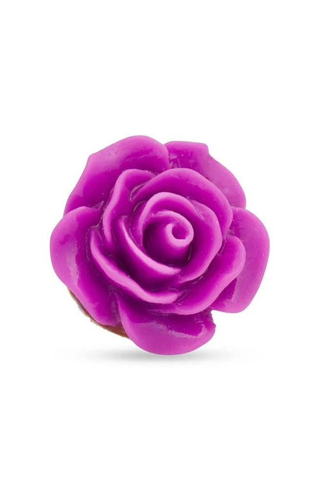 CLIFTON WILSON Floral Lapel Pin in Deep Purple at Nordstrom