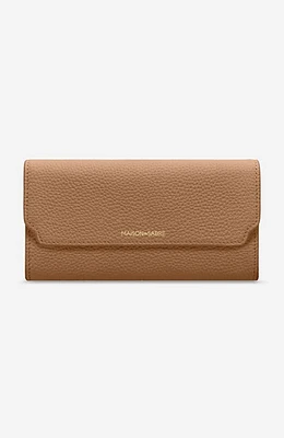 MAISON de SABRÉ Long Leather Flap Wallet in Sandstone Lily at Nordstrom