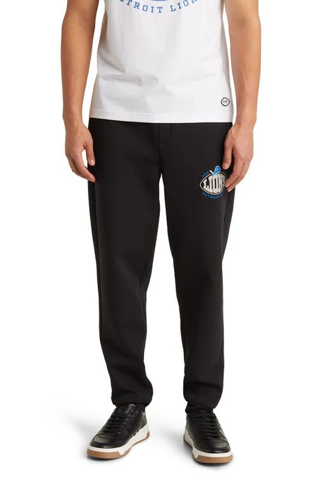 BOSS x NFL Cotton Blend Joggers Detroit Lions Black at Nordstrom,