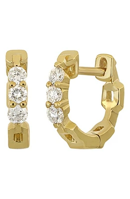 Bony Levy Varda Diamond Link Huggie Hoop Earrings in 18K Yellow Gold at Nordstrom