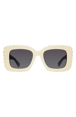 Kurt Geiger London 52mm Square Sunglasses in Bone/Gray Gradient at Nordstrom