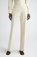 Lafayette 148 New York Gates Floral Linen Blend Pants Pebble at