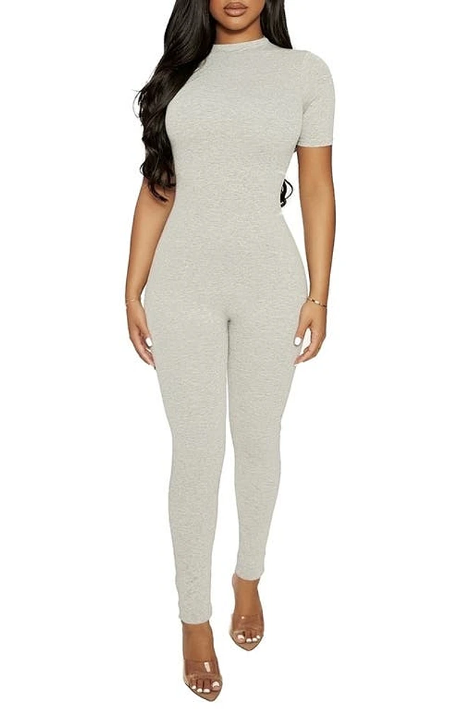 Naked Wardrobe Sweet T Funnel Neck Jumpsuit at Nordstrom,