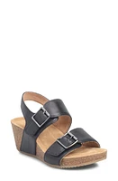 Comfortiva Erlina Wedge Sandal Black at Nordstrom,