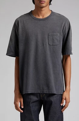 VISVIM Oversize Jumbo Crash Garment Dyed Pocket T-Shirt Black at Nordstrom,