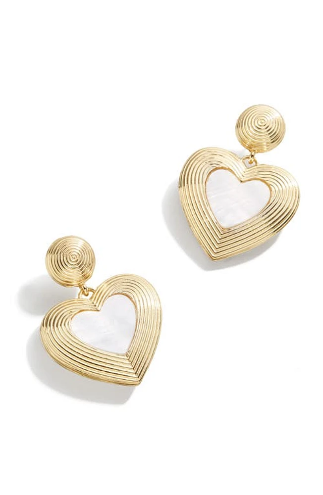 BaubleBar Heart Drop Earrings in Gold at Nordstrom