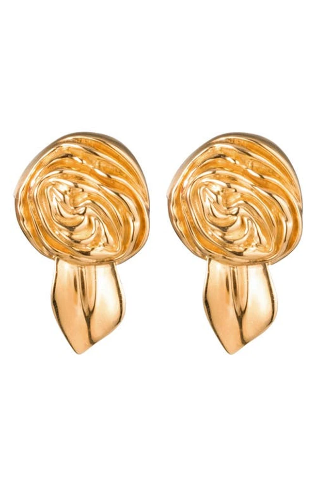 Sterling King Rosette Stud Earrings in Gold at Nordstrom