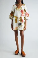 Stine Goya Mandy Floral Organic Cotton Shift Dress Pastel Poppies at Nordstrom,