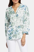 NYDJ Paulina Tie Dye Recycled Polyester Peasant Top at Nordstrom,