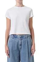 AGOLDE Adine Shrunken Supima Cotton T-Shirt White at Nordstrom,