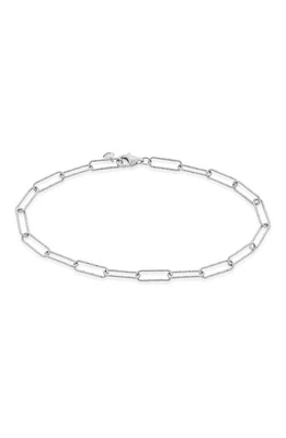 Monica Vinader Alta Textured Chain Link Bracelet in Silver at Nordstrom