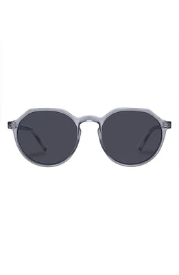 Le Specs Speed of Night 51mm Round Sunglasses in Pewter at Nordstrom