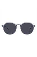 Le Specs Speed of Night 51mm Round Sunglasses in Pewter at Nordstrom