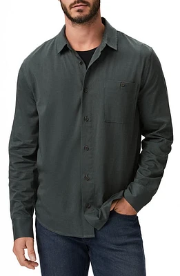 PAIGE Wardin Button-Up Shirt Sage Forest at Nordstrom,