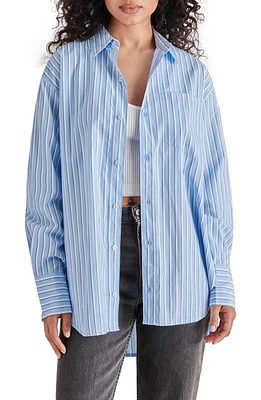 Steve Madden Stripe Button-Up Shirt Light Blue at Nordstrom,