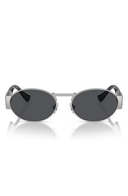 Versace 56mm Oval Sunglasses in Black Silver at Nordstrom