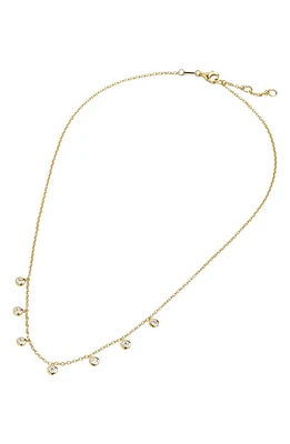 Madewell Demi-Fine Bezel Set Station Necklace in 14K Gold at Nordstrom