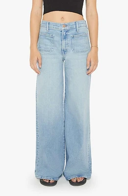 MOTHER Lil' Undercover Sneak Patch Pocket Wide Leg Jeans California Cruiser at Nordstrom,