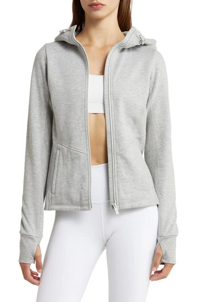 Alo Foundation Zip Hoodie Athletic Heather Grey at Nordstrom,