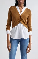 Veronica Beard Leonara Mix Media Top in Desert Khaki at Nordstrom, Size Large