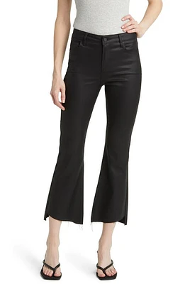 HIDDEN Jeans Coated Step Hem Bootcut Black at Nordstrom,