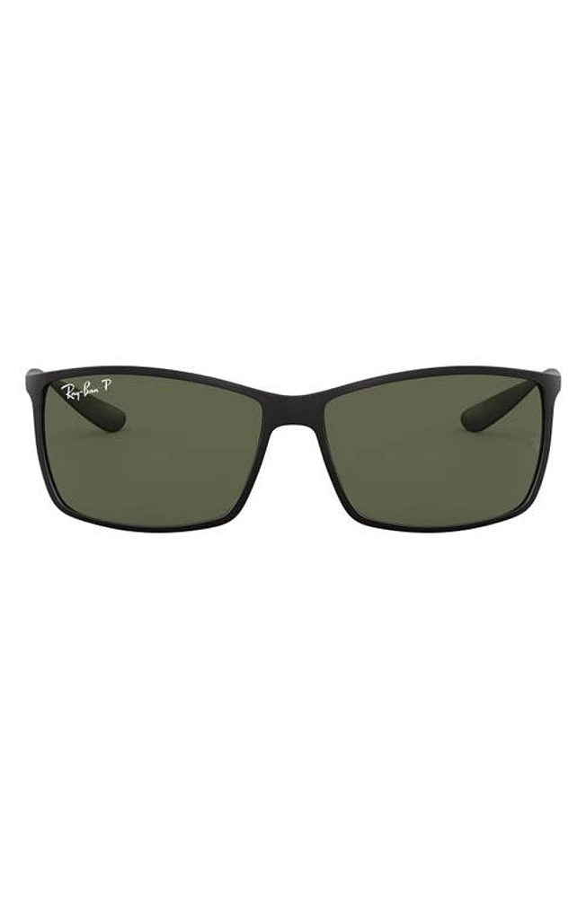 Ray-Ban Liteforce Tech 62mm Polarized Oversize Sunglasses in Matte Black at Nordstrom