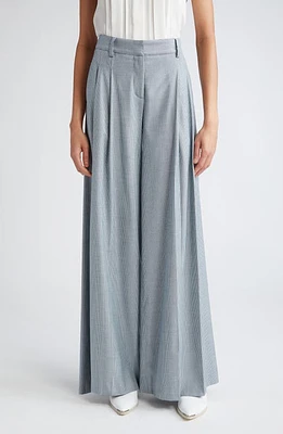 TWP New Didi Stripe Wide Leg Wool Blend Pants Indigo at Nordstrom,